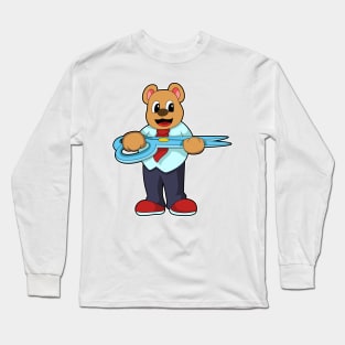 Bear as Hairdresser with Scissors Long Sleeve T-Shirt